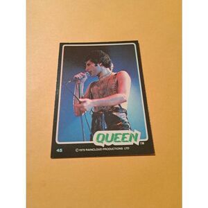 Vintage 1979 Raincloud Productions Queen Trading Card #45 Rock Band Memorabilia